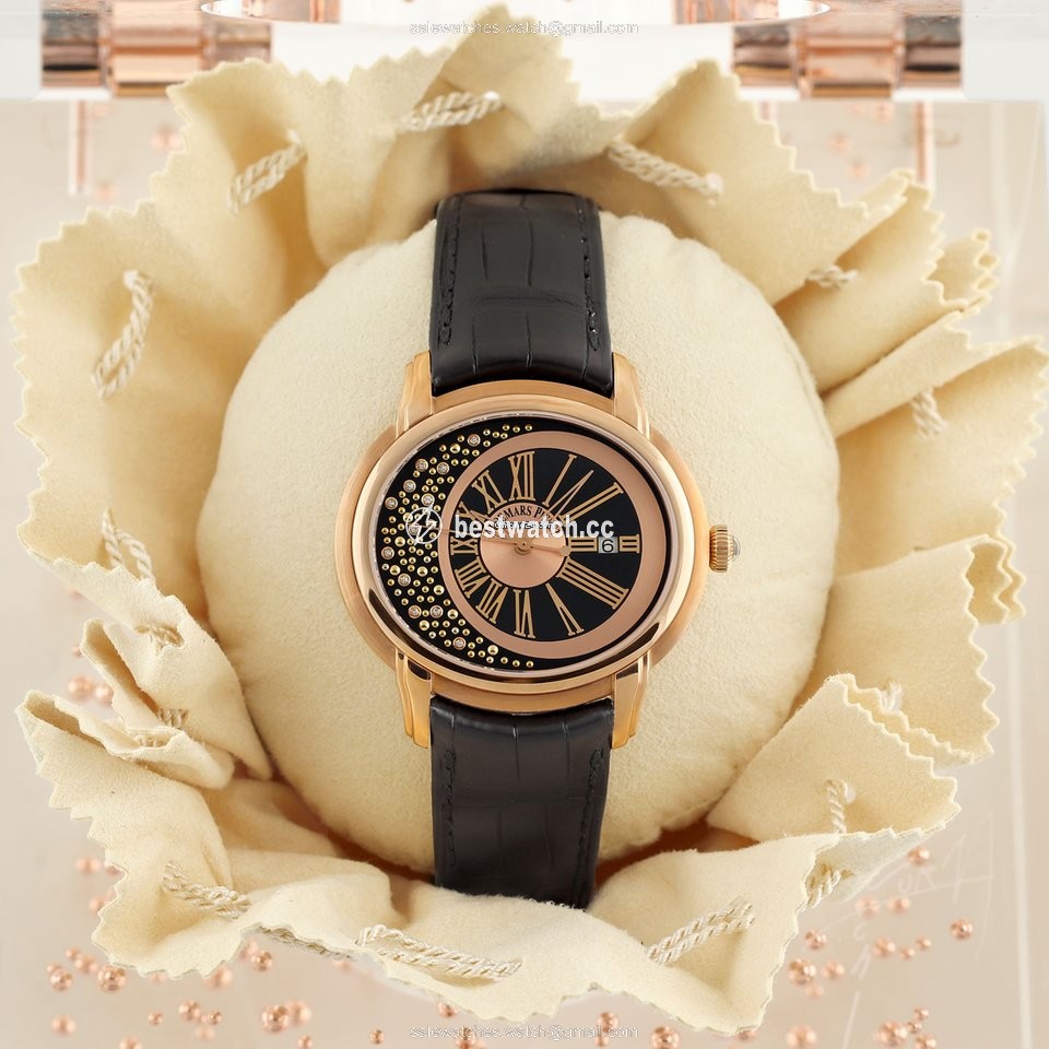 IMG_9085 Audemars Piguet Millenary Womens watch Automatic Rose gold 15331or.oo.d002cr.01 Replica 2