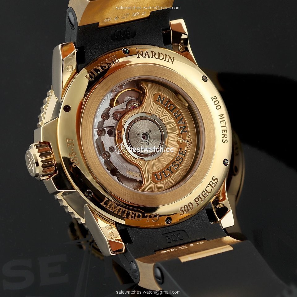 IMG_9085 Ulysse Nardin Maxi Marine Diver Mens watch Unisex Automatic Rose gold 266-37LE-3a Replica 2