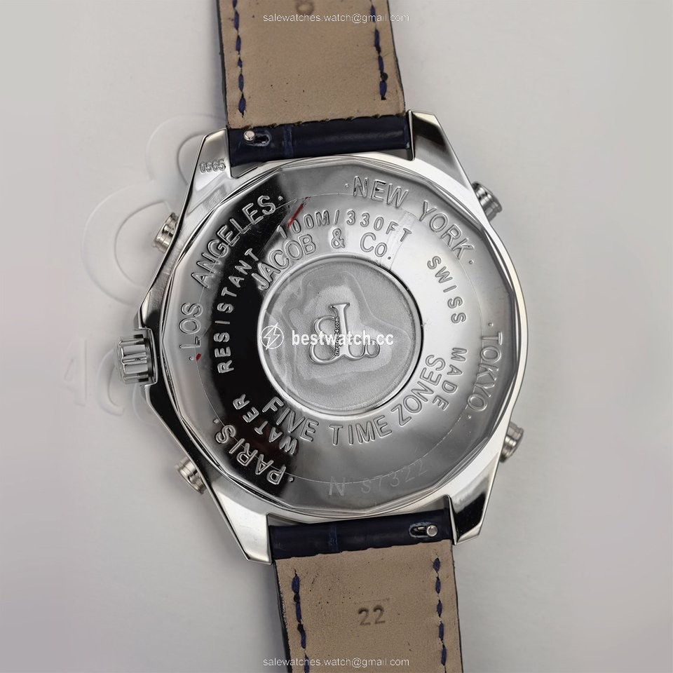 Jacob & Co. Five Time Zone Womens watch Quartz Steel JC-47WW 3.25ct bezel Replica 2