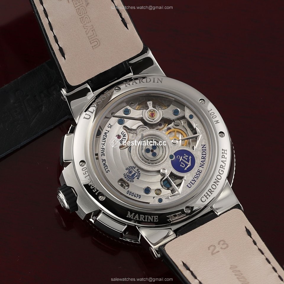IMG_9085 Ulysse Nardin Marine Chronograph Mens watch Unisex Automatic Steel 1503-150 62 Replica 2