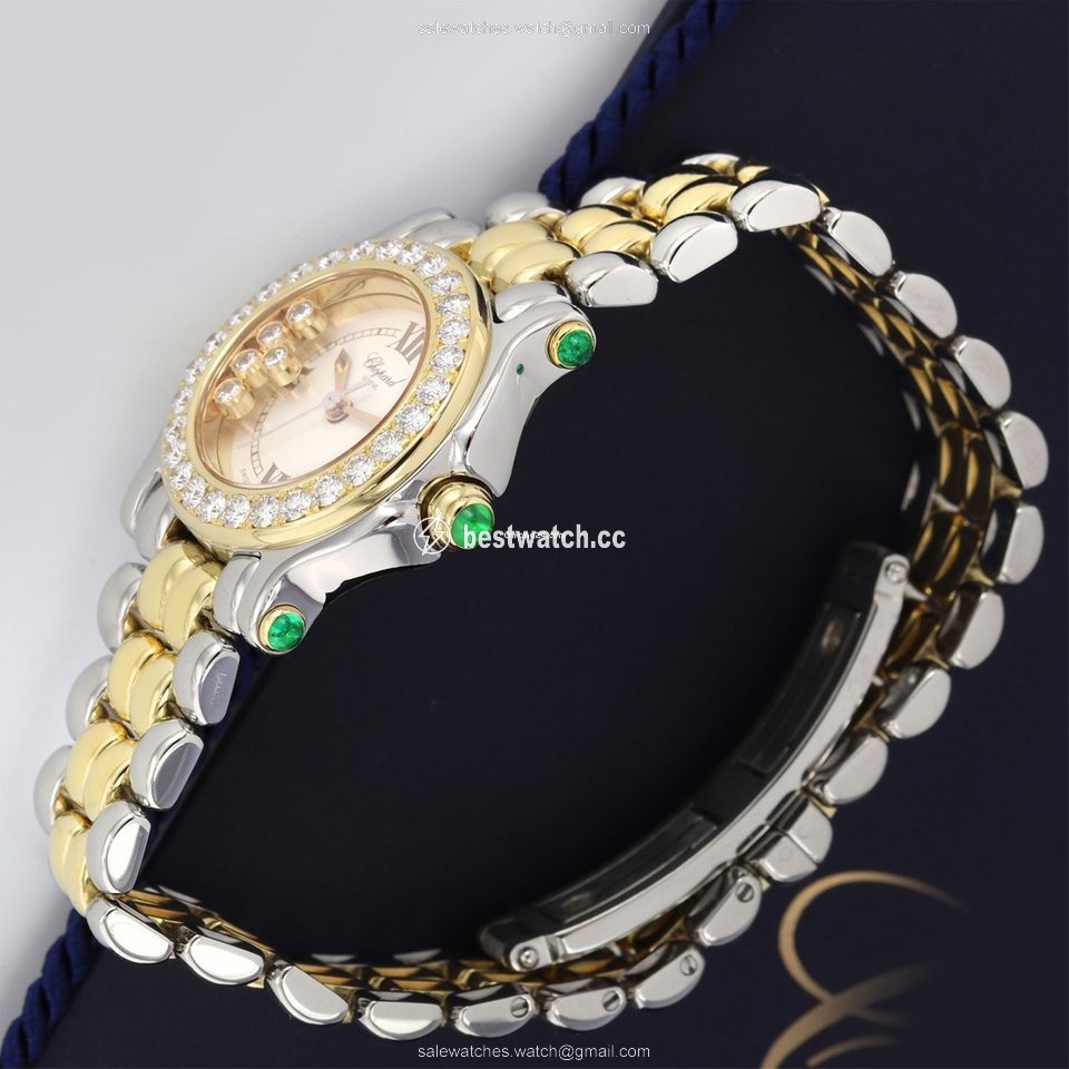 Chopard Happy Sport Womens watch Quartz Gold Steel 27 8251-22 11 Replica 2