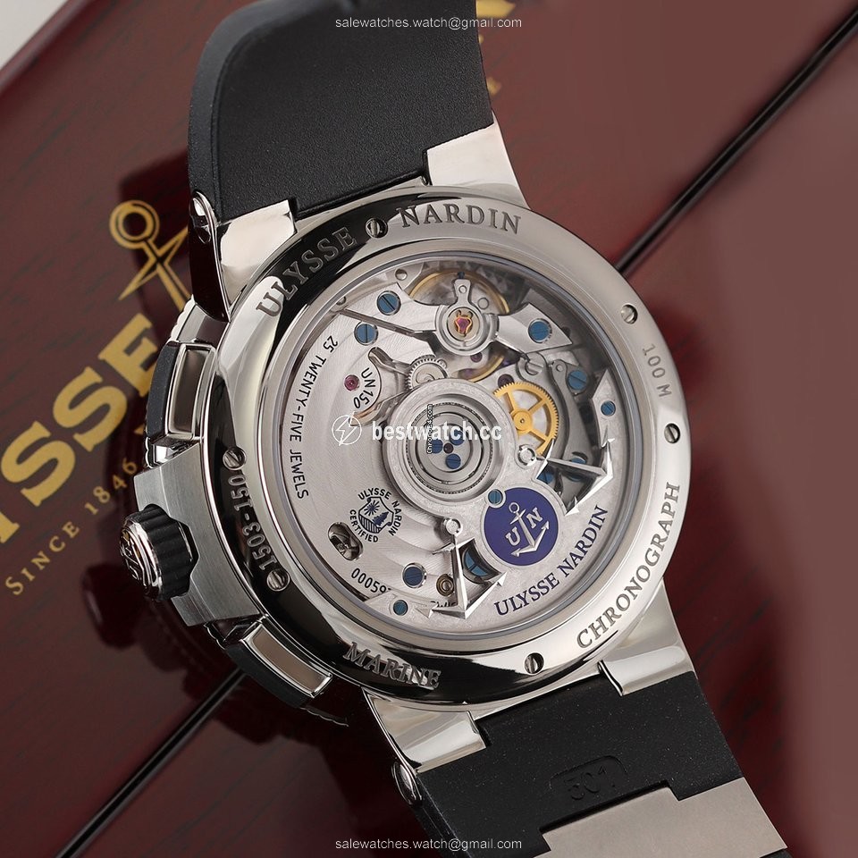 IMG_9085 Ulysse Nardin Marine Chronograph Mens watch Unisex Automatic Steel 1503-150-3 62 Replica 2