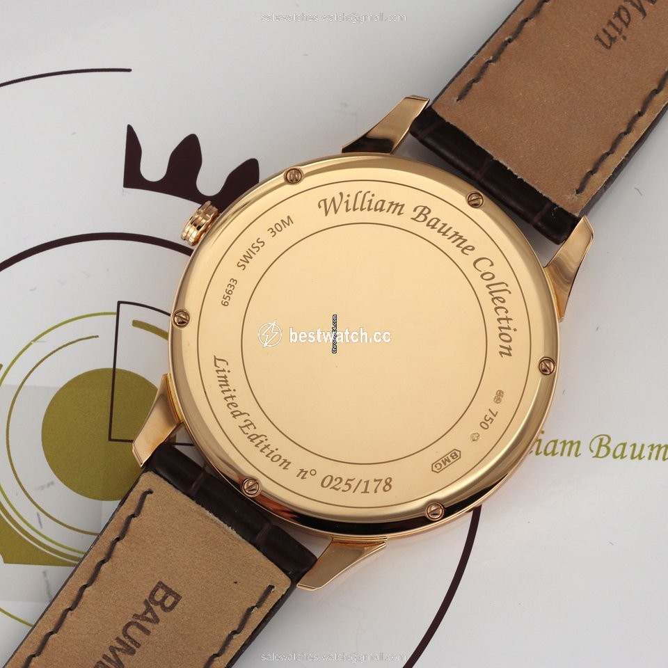 Baume & Mercier William Baume Mens watch Unisex Manual winding Rose gold m0a08794 Replica 2