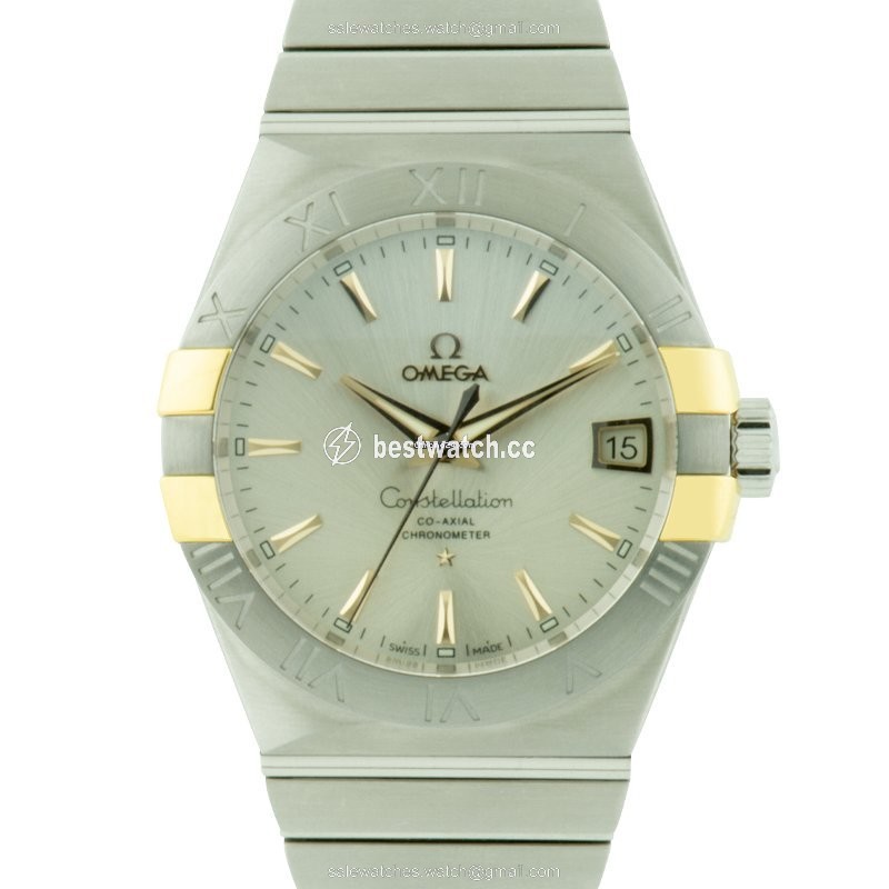 Omega Constellation Men Mens watch Unisex Automatic Steel 123.20.38.21.02.005 Replica 2