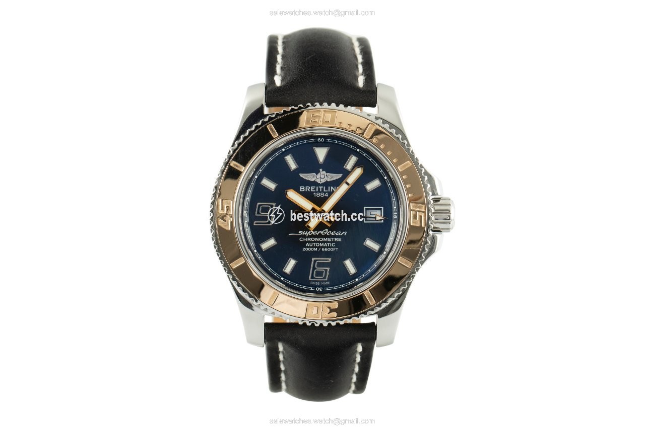 IMG_9085 Breitling Superocean 44 Mens watch Unisex Automatic Gold Steel C17391 Replica 2