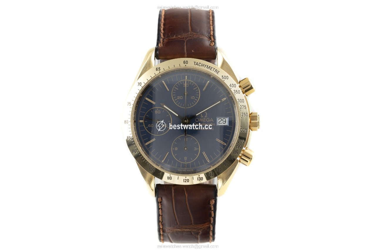 IMG_9085 Omega Speedmaster Date Mens watch Unisex Automatic Yellow gold 3611.20.00 Replica 2