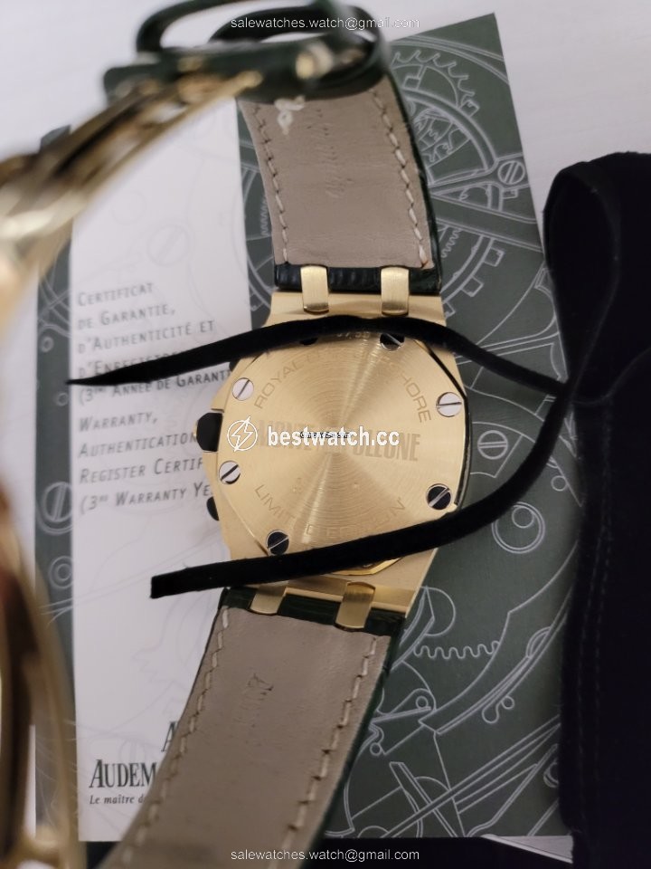Audemars Piguet Automatic Yellow gold 26194BA monte napoleone green dial Replica 2