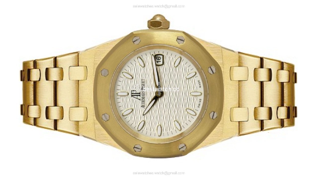 IMG_9085 Audemars Piguet Royal Oak Lady Womens watch Yellow gold 67600BA.OO.D090CR.01 Replica 2