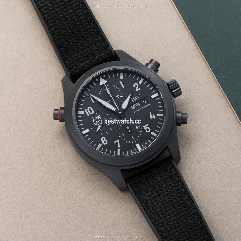 IMG_9085 IWC Pilot Double Chronograph Mens watch Unisex Automatic Ceramic IW371815 Replica 2