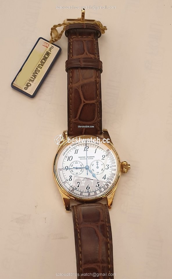 Ulysse Nardin Mens watch Unisex Manual winding Yellow gold 381-22 Replica 2