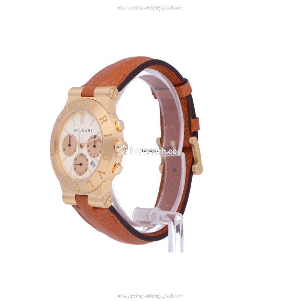 Bulgari Diagono Mens watch Unisex Quartz Yellow gold CH35G Replica 2