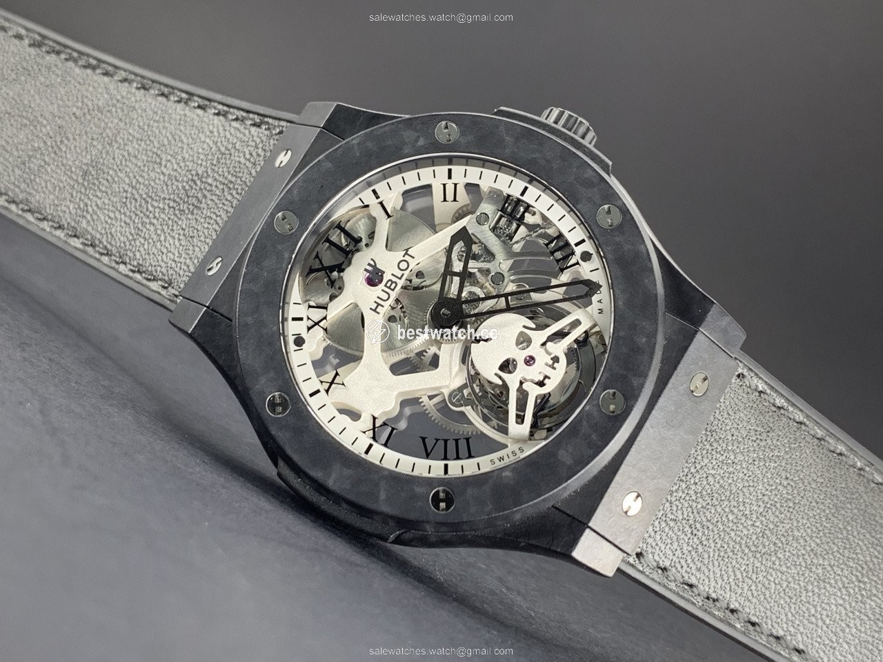 IMG_9085 Hublot Classic Fusion 45, 42, 38, 33 mm Manual winding Ceramic 505.UC.0170.VR.SKULL Replica 2