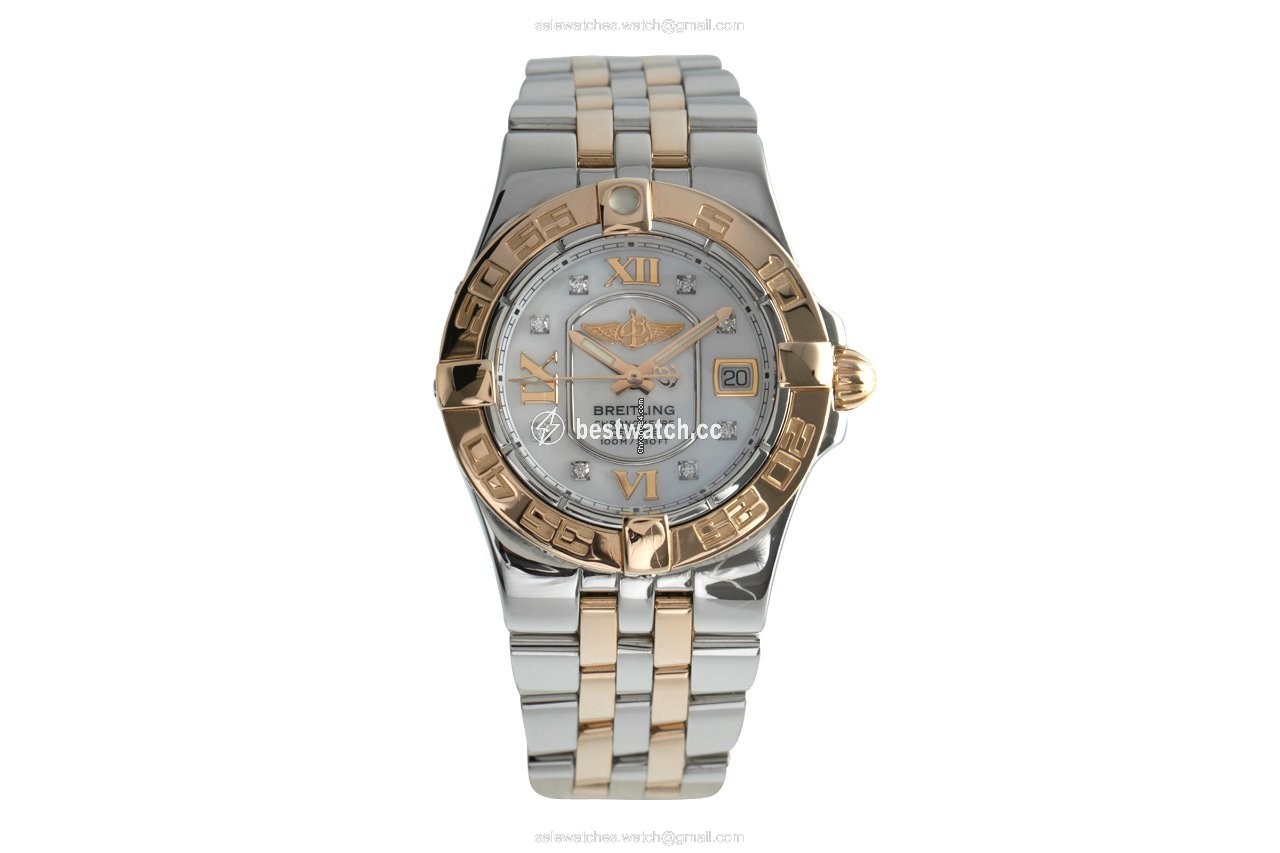 IMG_9085 Breitling Galactic 30 Womens watch Quartz Gold Steel C71340 Replica 2
