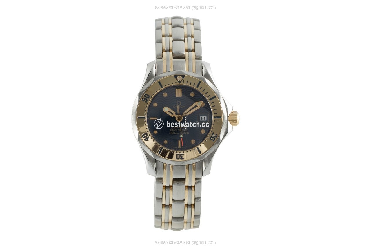 Omega Seamaster Womens watch Quartz Gold Steel 596.1503 Replica 2