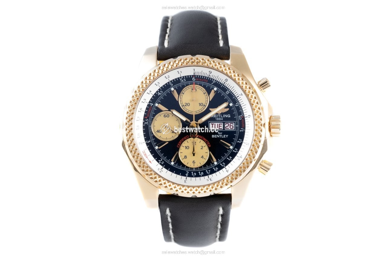 IMG_9085 Breitling Bentley GT Mens watch Unisex Automatic Yellow gold K13362 Replica 2