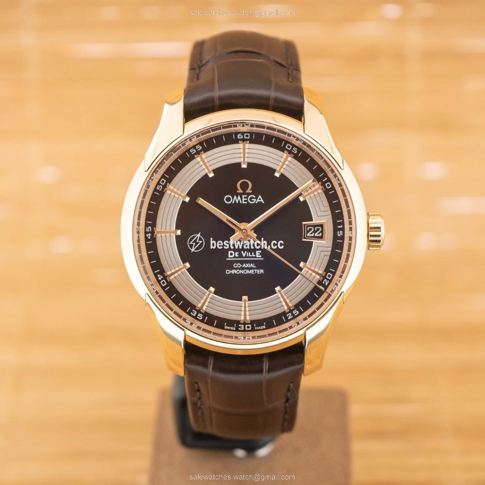 IMG_9085 Omega De Ville Hour Vision Mens watch Unisex Automatic Rose gold 431.63.41.21.13.001 Replica 2