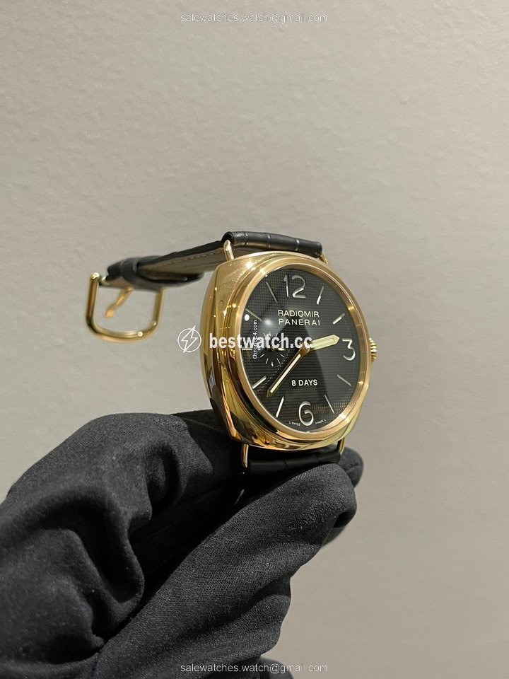 IMG_9085 Panerai Radiomir 8 Days Mens watch Unisex Manual winding Rose gold PAM 00197 Replica 2