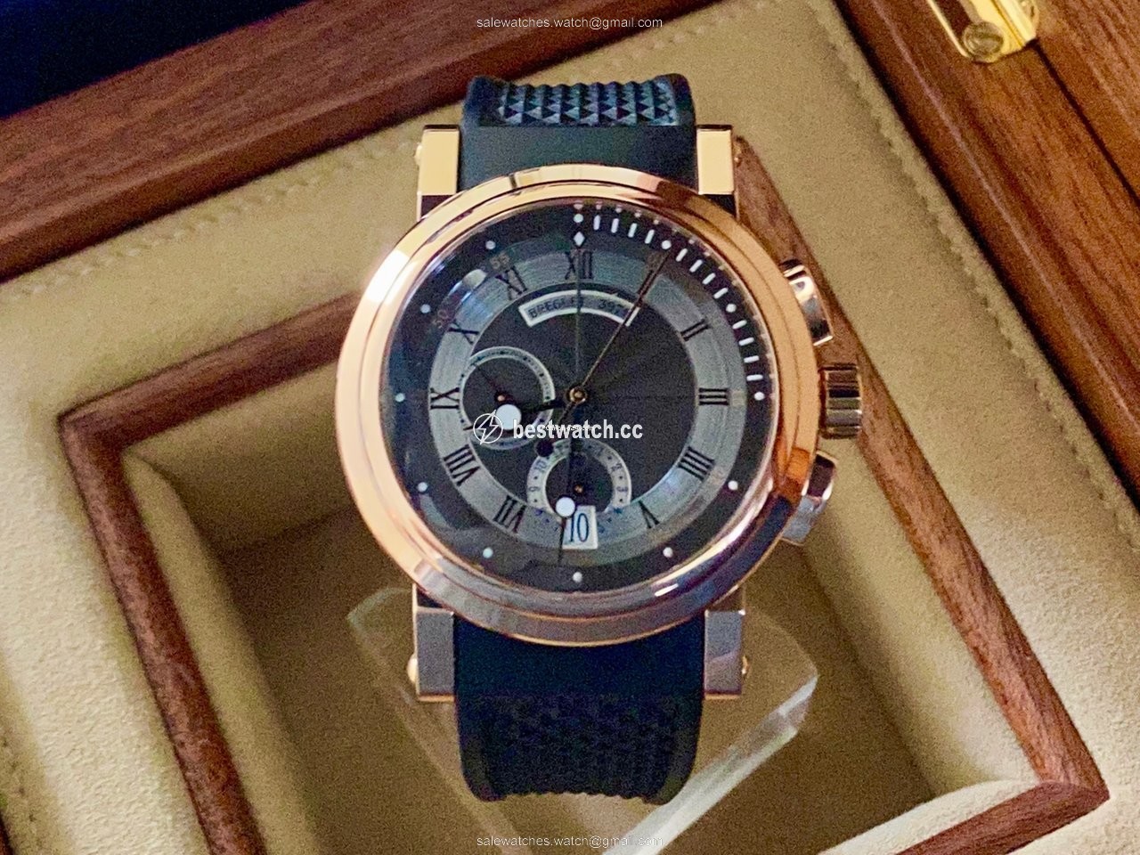IMG_9085 Breguet Marine Mens watch Unisex Automatic Rose gold 5827BR Z2 5ZU Replica 2