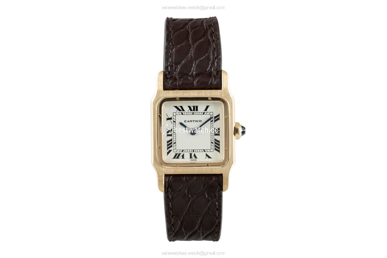 IMG_9085 Cartier Santos Dumont Womens watch Manual winding Yellow gold 15751 Replica 2