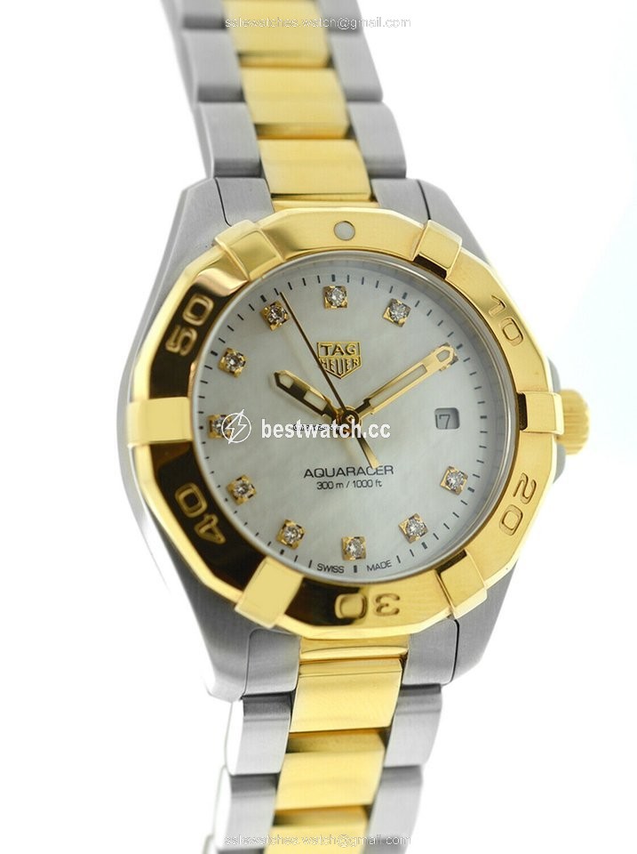 IMG_9085 TAG Heuer Aquaracer Lady Womens watch Quartz Gold Steel WBD1422.BB0321 Replica 2