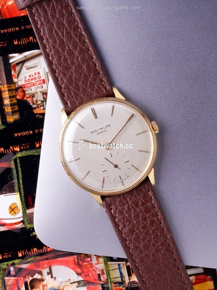 IMG_9085 Patek Philippe Calatrava Mens watch Unisex Manual winding Yellow gold 3420 Replica 2