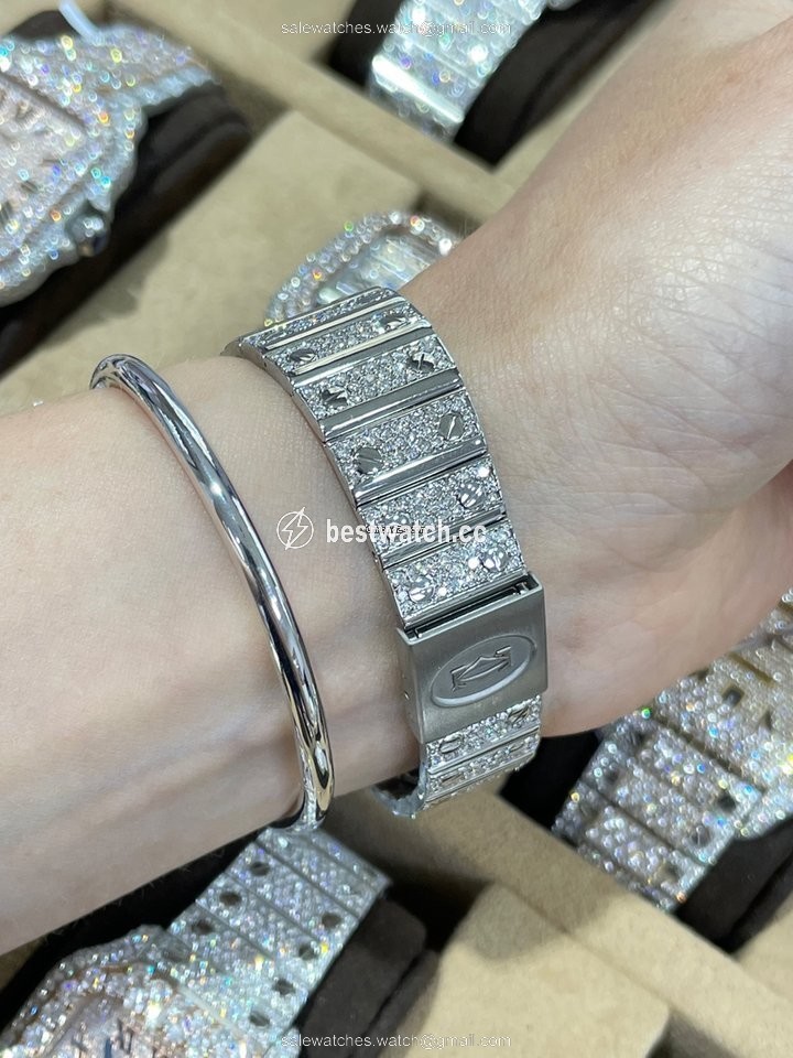 Cartier Santos Galbee Womens watch Quartz Steel 98790 Replica 2