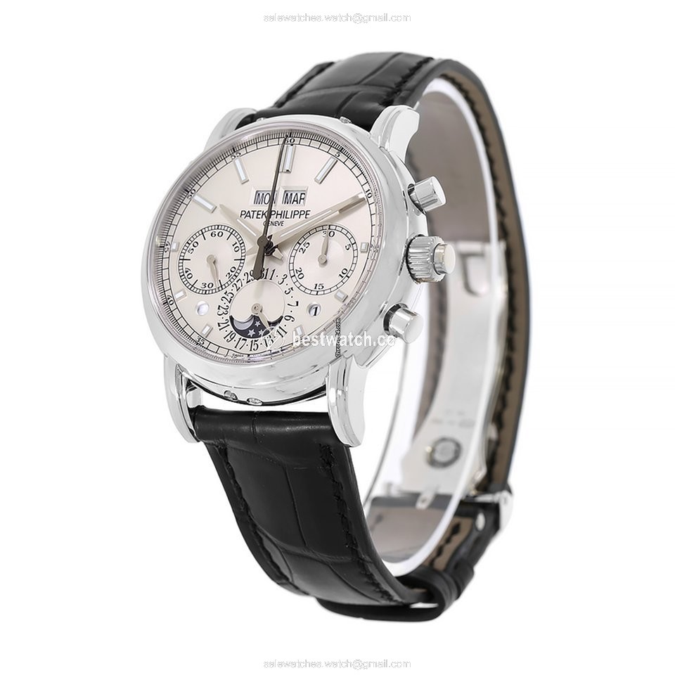 IMG_9085 Patek Philippe Perpetual Calendar Chronograph Mens watch Unisex Automatic Platinum 5204P-010 Replica 2
