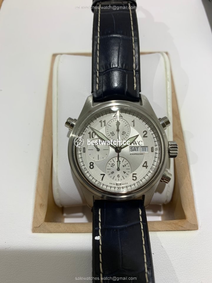 IMG_9085 IWC Pilot Double Chronograph Mens watch Unisex Automatic Steel IW371343 Replica 2