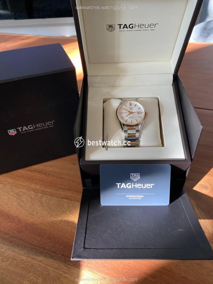 TAG Heuer Carrera Calibre 5 Mens watch Unisex Automatic Gold Steel war215d.bd0784 Replica 2