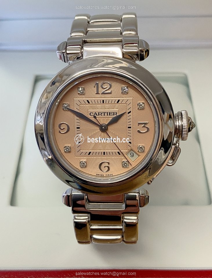 IMG_9085 Cartier Pasha Womens watch Automatic White gold 2308 Replica 2