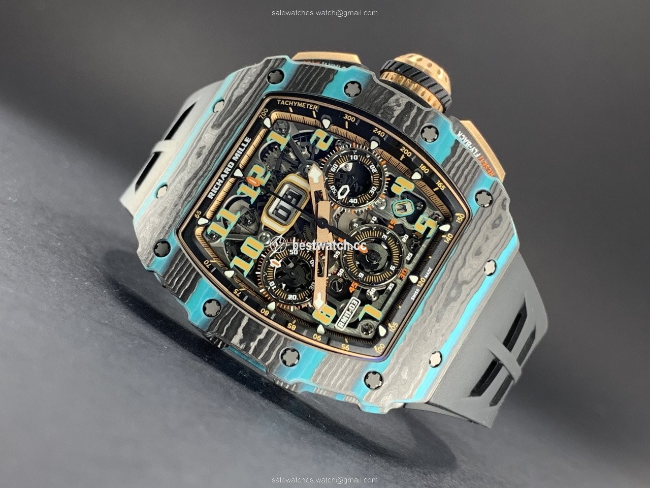 Richard Mille RM 011 Automatic Carbon RM11-03 CA FQ Replica 2