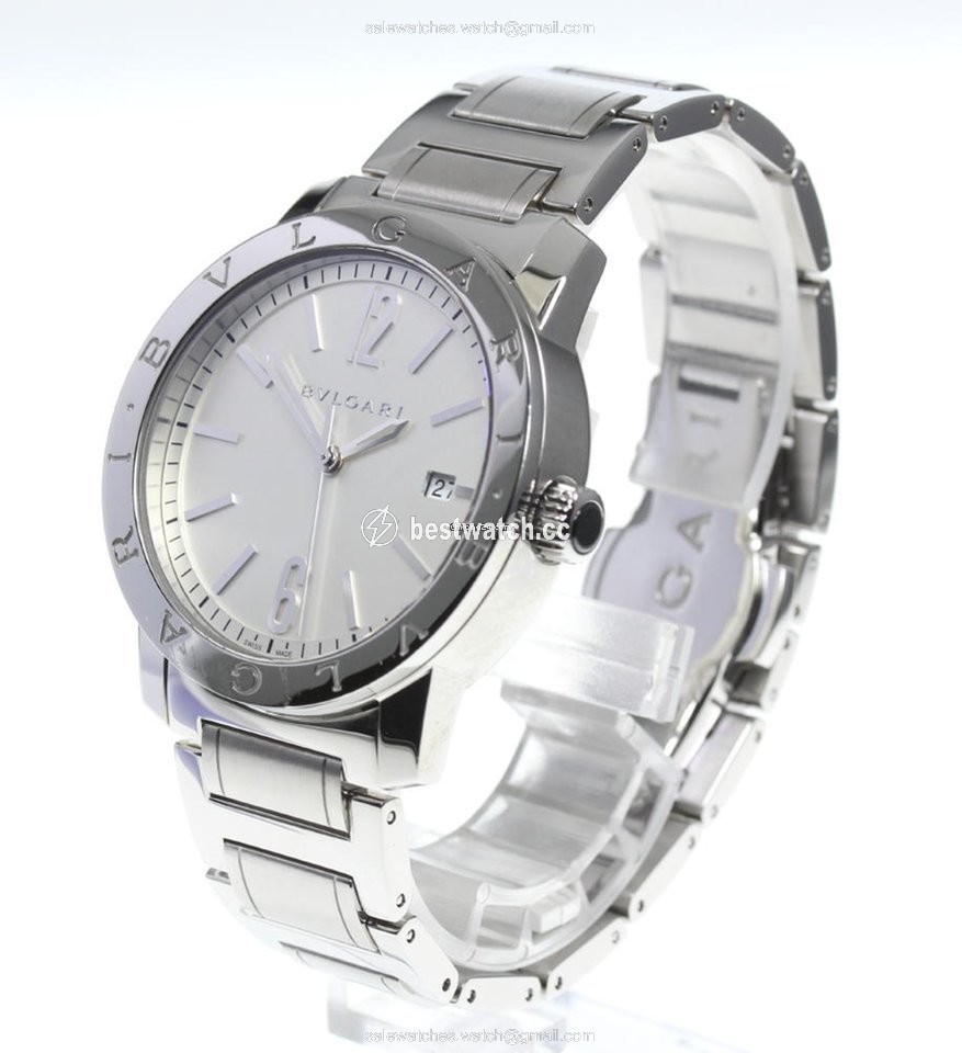 IMG_9085 Bulgari Bulgari Mens watch Unisex Automatic Steel BB39S Replica 2