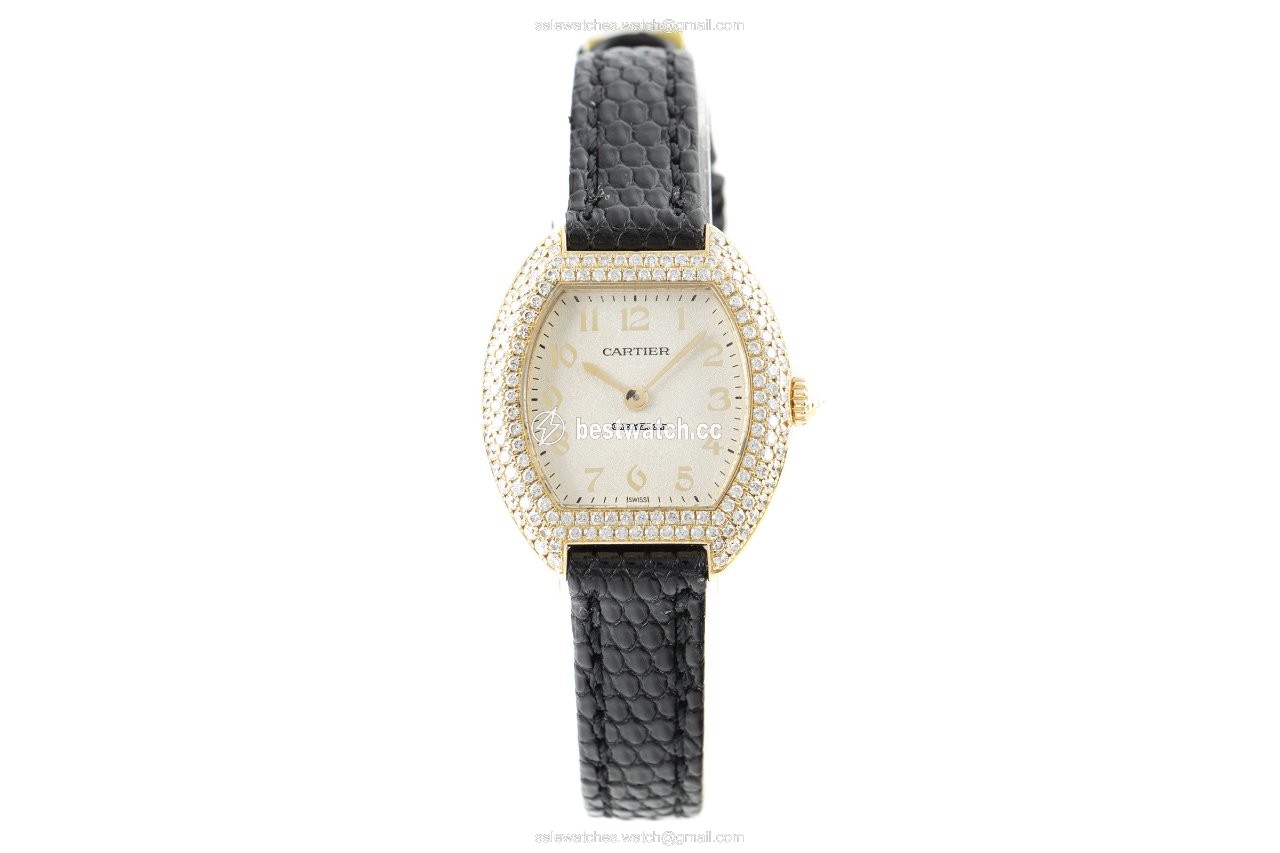 IMG_9085 Cartier Tortue Womens watch Quartz Yellow gold 1945 Replica 2