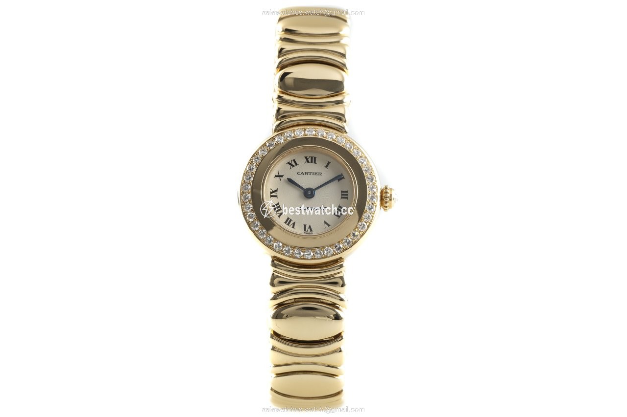 Cartier Baignoire Womens watch Quartz Yellow gold 8057 Replica 2