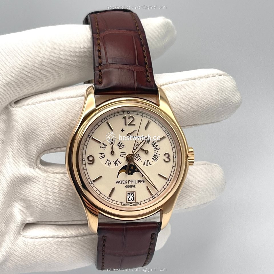 IMG_9085 Patek Philippe Annual Calendar Mens watch Unisex Automatic Rose gold 5146R-001 Replica 2