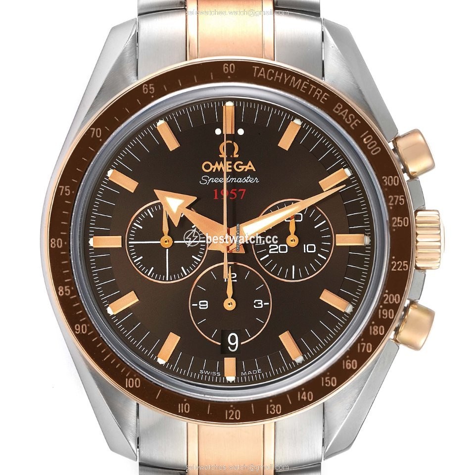 IMG_9085 Omega Speedmaster Broad Arrow Mens watch Unisex Automatic Gold Steel 321.90.42.50.13.001 Replica 2