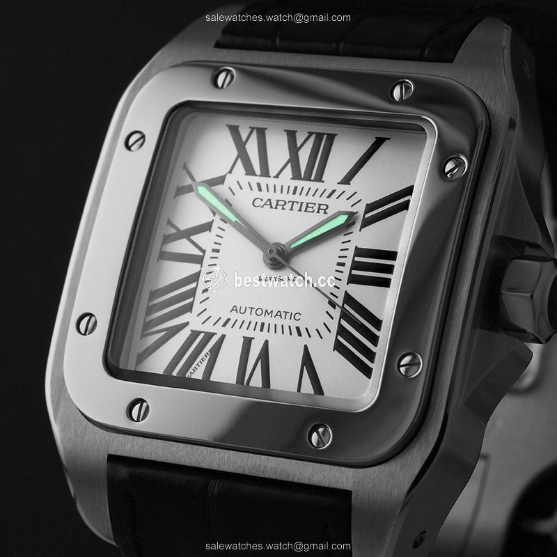 IMG_9085 Cartier Santos 100 Mens watch Unisex Automatic Steel W20073X8 Replica 2