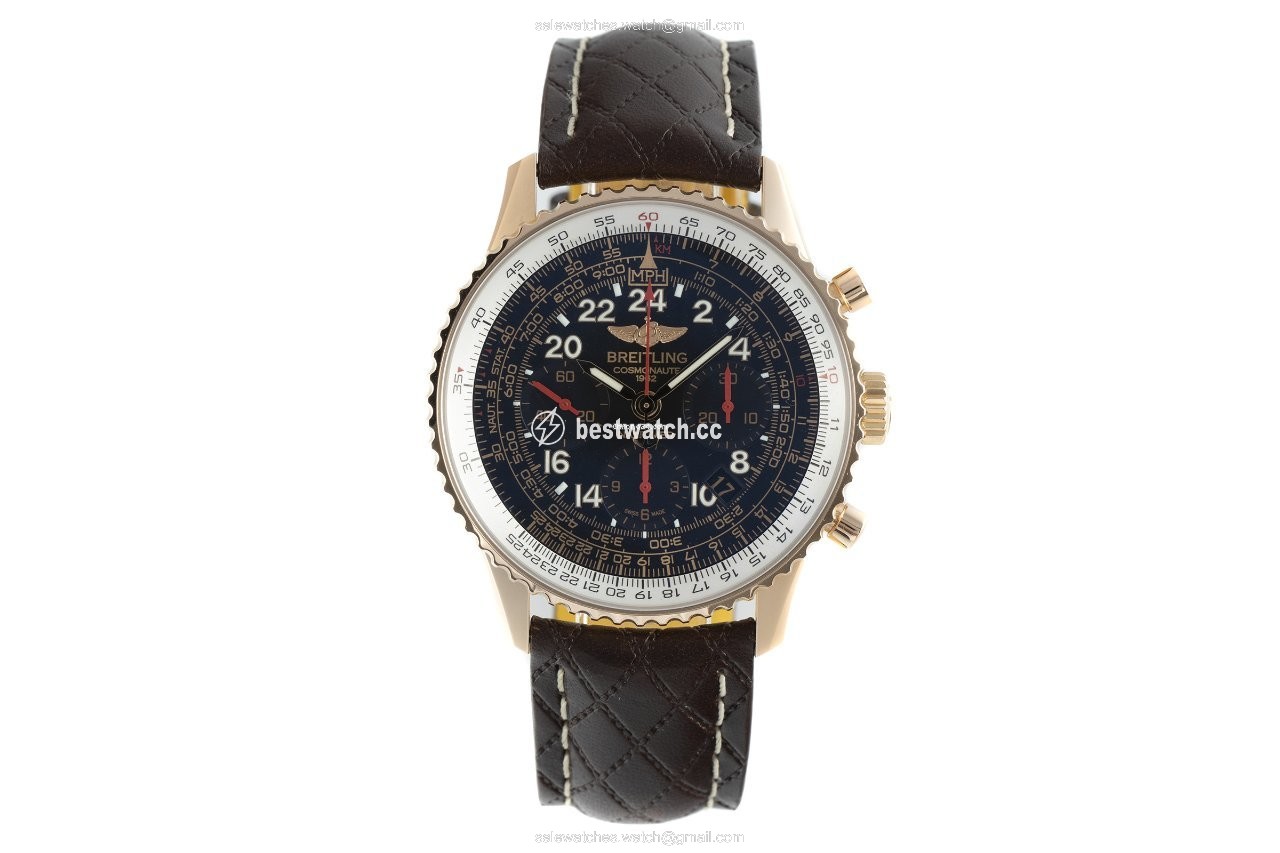 Breitling Navitimer Cosmonaute Mens watch Unisex Manual winding Red gold RB0210 Replica 2