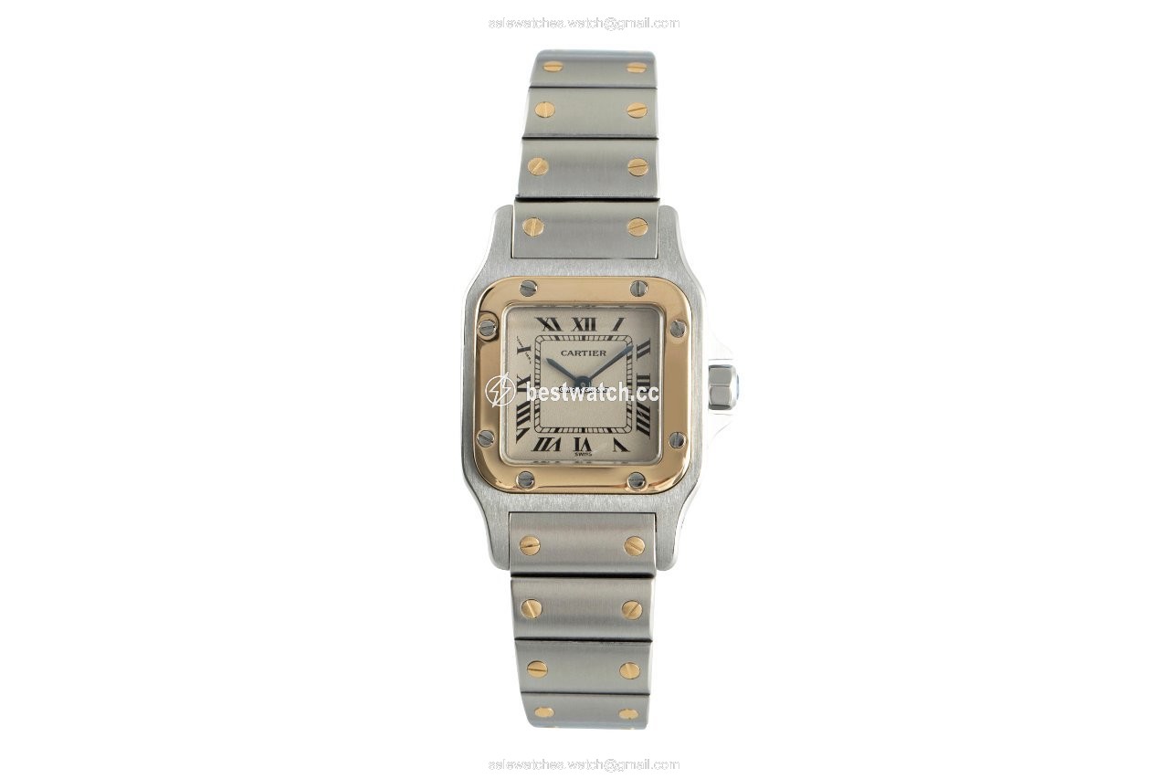 Cartier Santos Womens watch Quartz Gold Steel 166930 Replica 2