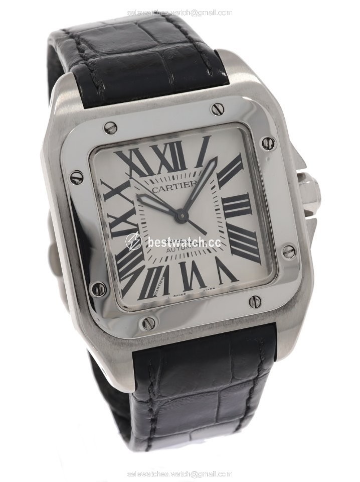 Cartier Santos 100 Mens watch Unisex Automatic Steel W20106X8 Replica 2