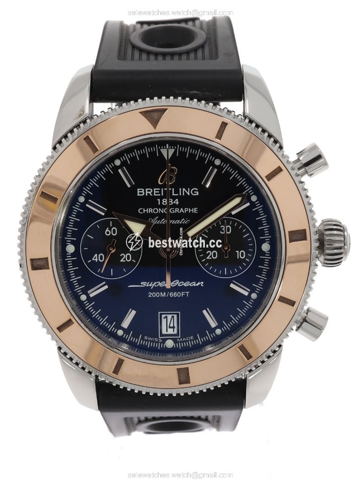 IMG_9085 Breitling Superocean Heritage Chronograph Mens watch Unisex Automatic Gold Steel U23370 Replica 2
