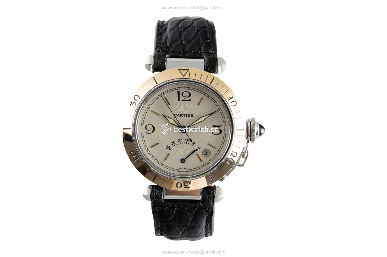 IMG_9085 Cartier Pasha Mens watch Unisex Automatic Gold Steel 1033 Replica 2