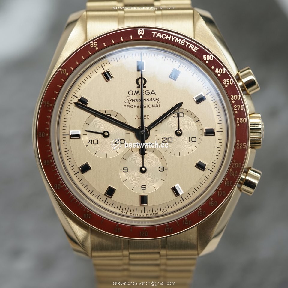 IMG_9085 Omega Speedmaster Professional Moonwatch Mens watch Unisex Manual winding Yellow gold 310.60.42.50.99.001 Replica 2