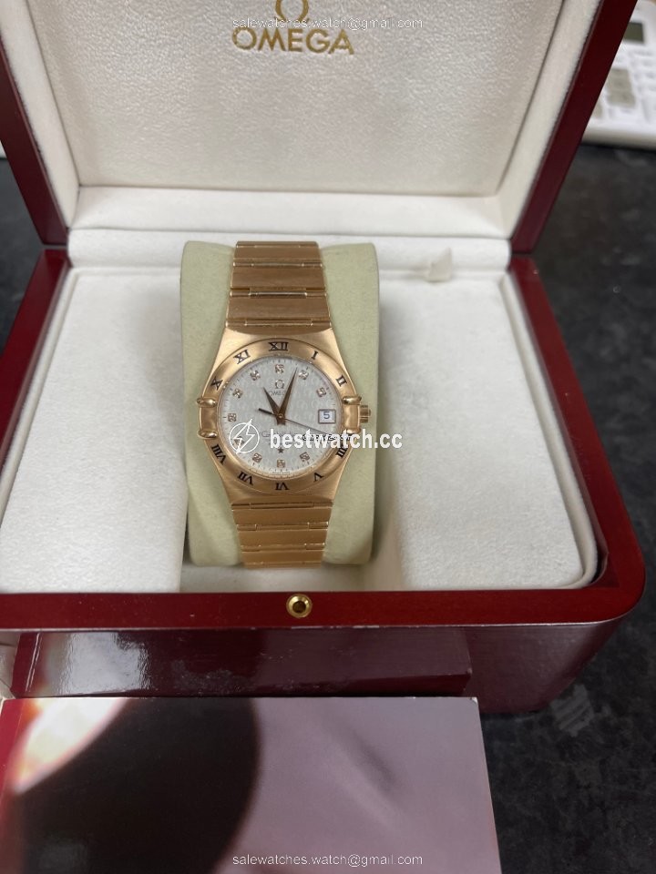 Omega Constellation Quartz Mens watch Unisex Quartz Rose gold 123.53.35.60.52.001 Replica 2