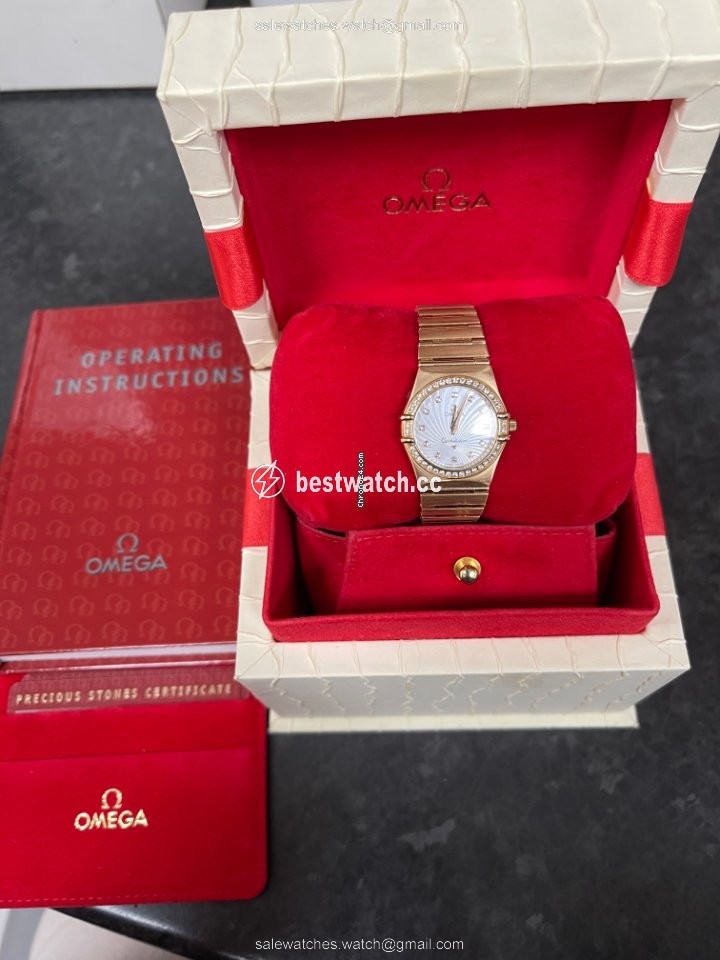 IMG_9085 Omega Constellation Womens watch Automatic Rose gold 90590257 Replica 2