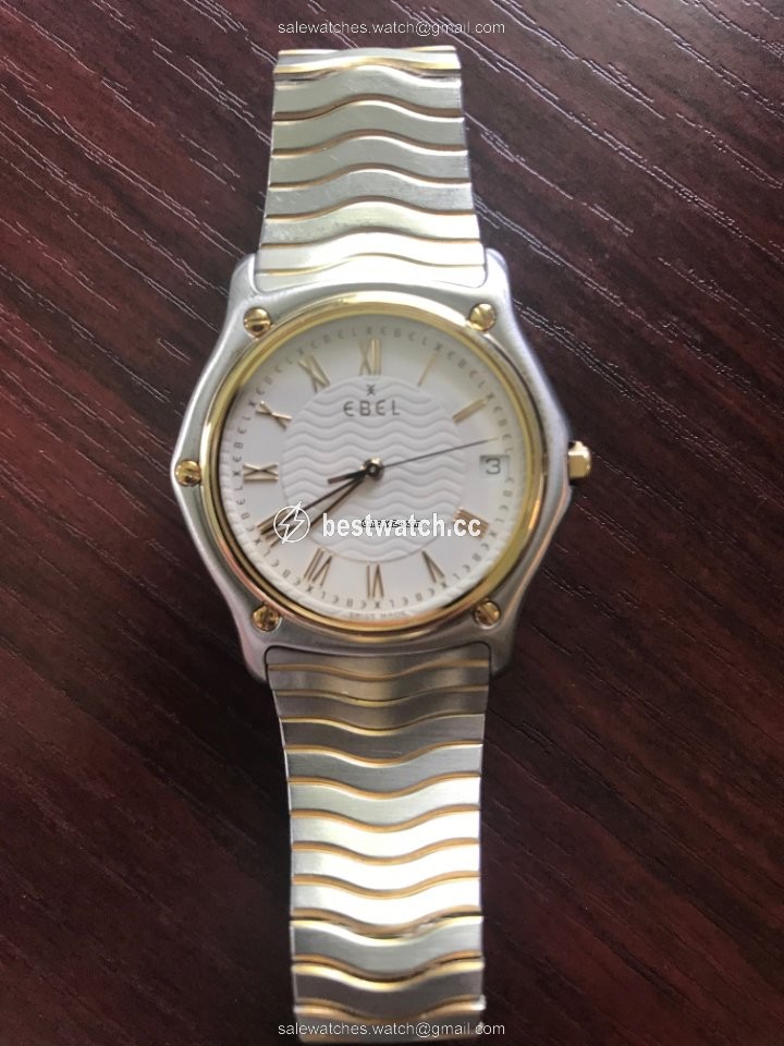 IMG_9085 Ebel Sportwave Mens watch Unisex Quartz Gold Steel 1187141 Replica 2