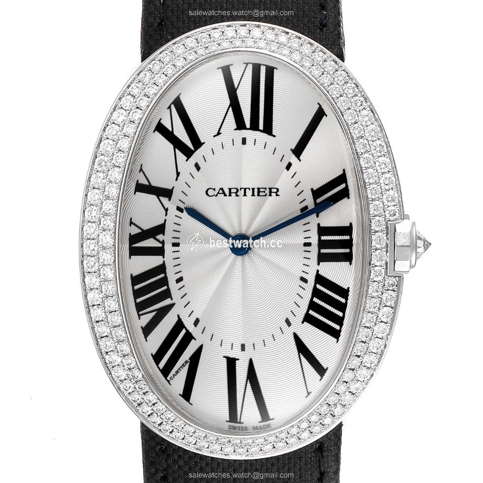 IMG_9085 Cartier Baignoire Womens watch Manual winding White gold WB520009 Replica 2