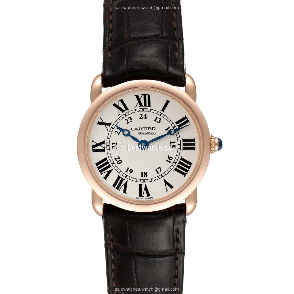 IMG_9085 Cartier Ronde Louis Cartier Womens watch Quartz Rose gold W6800151 Replica 2