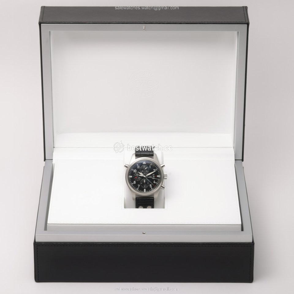 IWC Pilot Double Chronograph Mens watch Unisex Automatic Steel IW377801 Replica 2