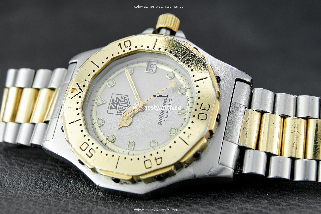 IMG_9085 TAG Heuer Mens watch Unisex Quartz Gold Steel Tag Heuer 3000 Professional 200m - 934.213 | 1980s Replica 2